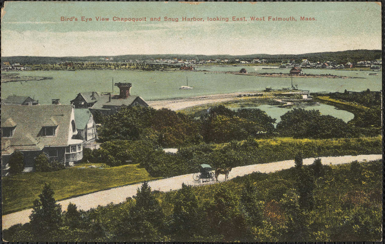 Bird's Eye View Chapoquoit and Snug Harbor, looking East, West Falmouth