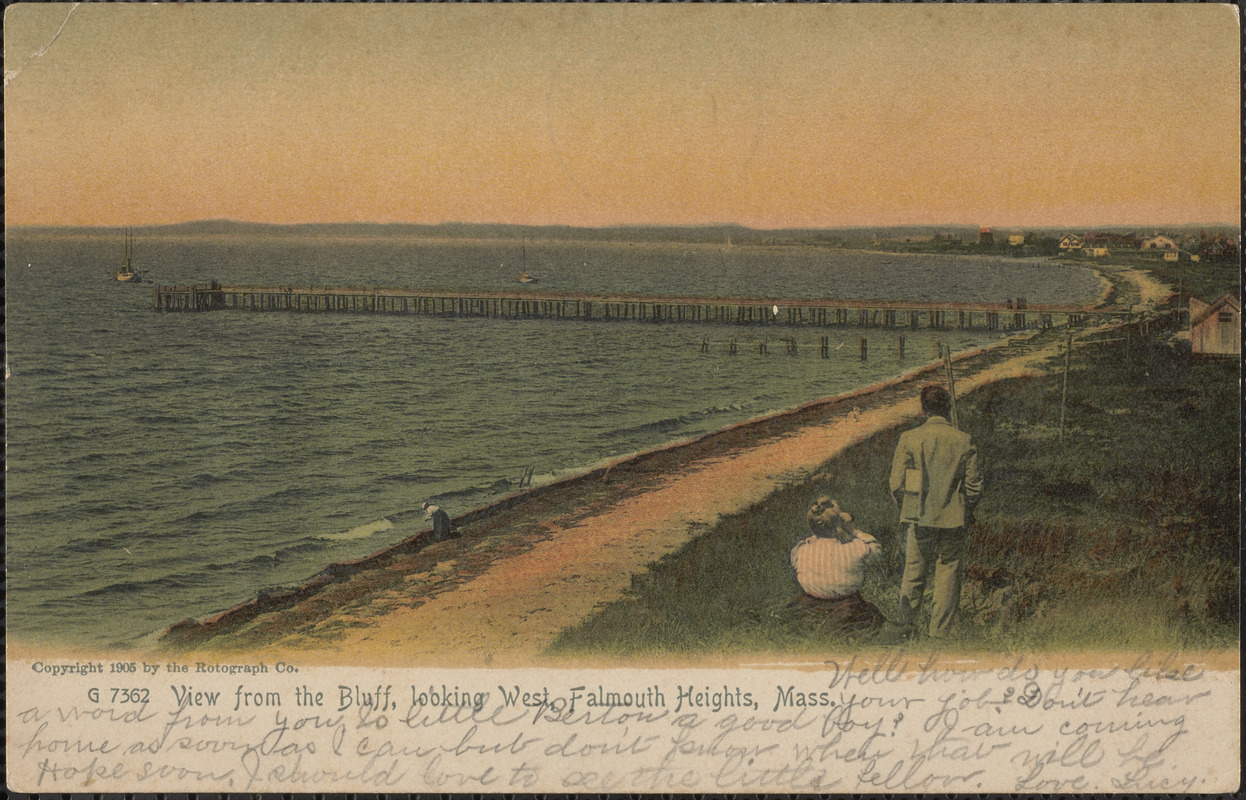 View from the Bluff, looking West, Falmouth Heights, Mass.