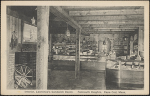 Interior, Lawrence's Sandwich Depot, Falmouth Heights, Cape Cod, Mass.