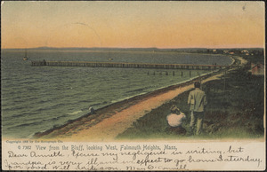 View from the Bluff, looking West, Falmouth Heights, Mass.