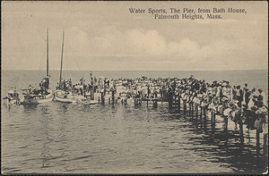 Water Sports, The Pier, from Bath House, Falmouth Heights, Mass.