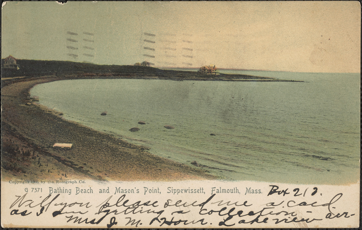 Bathing Beach and Mason's Point, Sippewissett, Falmouth, Mass.