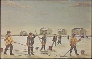 Eeling Through the Ice, 1864 Eel Pond, Woods Hole, Mass.