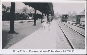 N.Y.N.H. & H. Station, Woods Hole, Mass, 6/17/1936