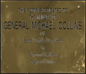 This room is dedicated to the memory of General Michael Collins