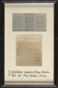 Pages from Collins' diary ; Collins' copy of plenipotentiary document