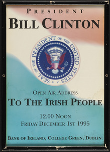 President Bill Clinton open air address to the Irish people