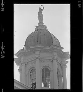 Man looking from Exeter Town Hall tower