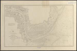 Preliminary chart, lower reach of Saginaw River and bar in front, (Saginaw Bay, Lake Huron)