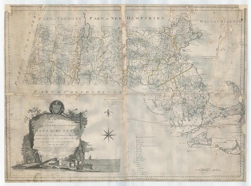 An accurate map of the commonwealth of Massachusetts exclusive of the district of Maine compiled pursuant to an act of the General Court from actual surveys of the several towns, &c. taken by their order