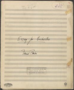 Essay for orchestra, op. 12