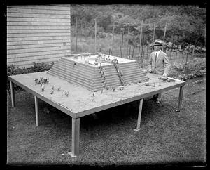 Model of a pyramid under construction