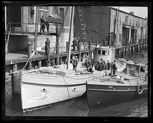 Rum runner caught - San Calogero at appraisers stores with $150,000 of choice liquor, May 1932