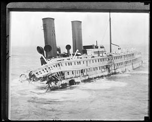 SS Harvard break up Point Arguello, CA. She is bound for Davey Jones' locker