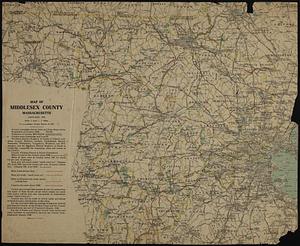 Map of Middlesex County, Massachusetts, January, 1921