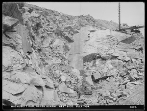 Wachusett Dam, upper quarry, west side, Boylston, Mass., Jul. 7, 1904