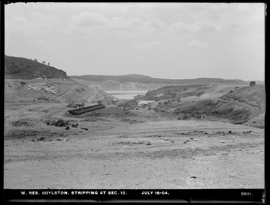 Wachusett Reservoir, stripping soil, Section 10, Boylston, Mass., Jul. 18, 1904