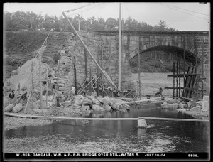 Wachusett Reservoir, Worcester, Nashua & Portland Railroad bridge over Stillwater River, Oakdale, West Boylston, Mass., Jul. 18, 1904