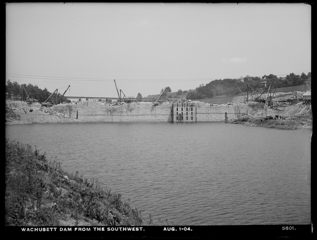 Wachusett Dam, from the southeast, Clinton, Mass., Aug. 1, 1904