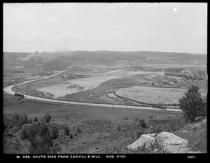 Wachusett Reservoir, South Dike, from Carville's Hill (compare with No. 5572), Boylston; Clinton, Mass., Aug. 3, 1904