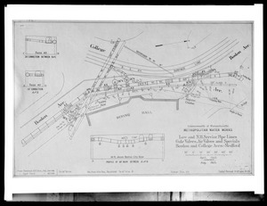 Engineering Plans, Distribution Department, Low and Northern High Service Pipe Lines, April 1903; August 1905; Acc. No. B3850, Mass., Aug. 1905
