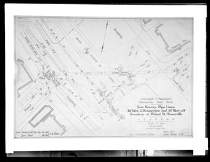 Engineering Plans, Distribution Department, Low Service Pipe Lines, June 1905; September 1916; Acc. No. B437, Mass., Sep. 1916