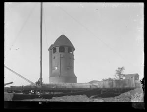 Distribution Department, Southern Extra High Service Bellevue Reservoir, steel tank foundation, West Roxbury, Mass., fall 1914