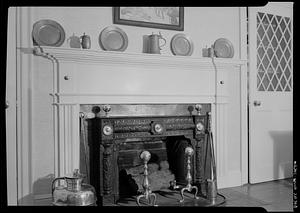 Bacall House, Salem: interior, fireplace