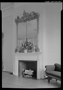 Hamilton Hall, Chestnut Street, Salem: interior, fireplace