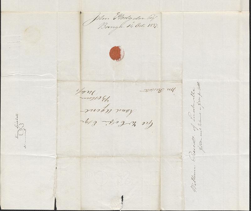 John Hodgdon to George Coffin, 14 October 1837 - Digital Commonwealth