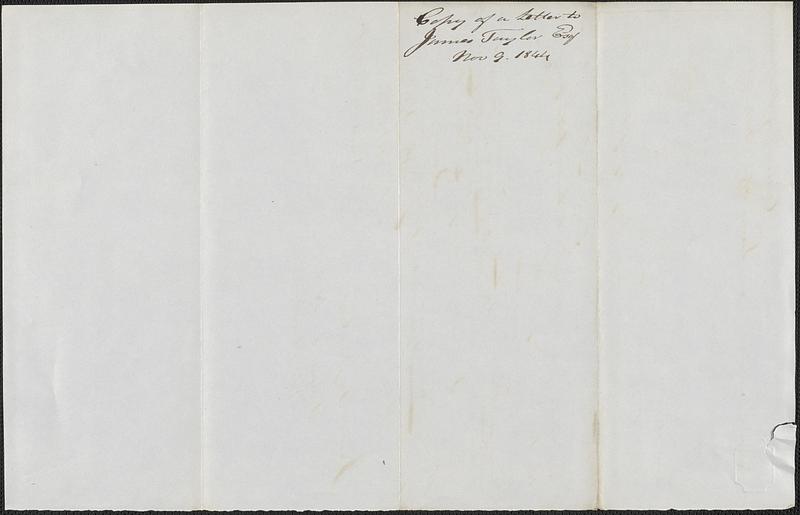 James Taylor to George Coffin, 9 November 1844 - Digital Commonwealth