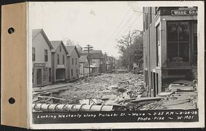 Looking westerly along Pulaski Street, Ware, Mass., 3:25 PM, Sep. 24, 1938