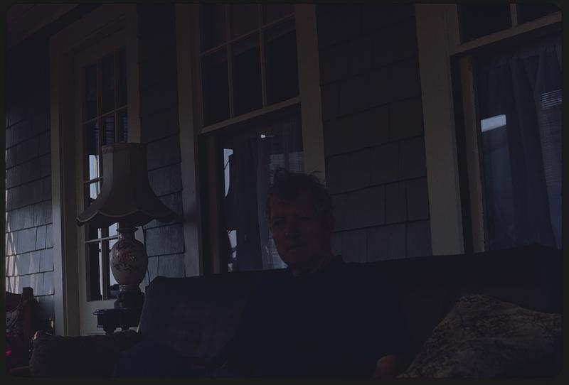 Self-portrait on porch