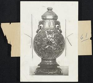 Highly valued-- A green jade Chinese jar with cover. is extremely hard, it is difficult to carve, and this example with elaborate tendrils of line ranks among the outstanding works in