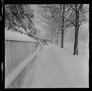 Winter scenes, Cushing House, Towle Silver, Chase Shawmut entrance