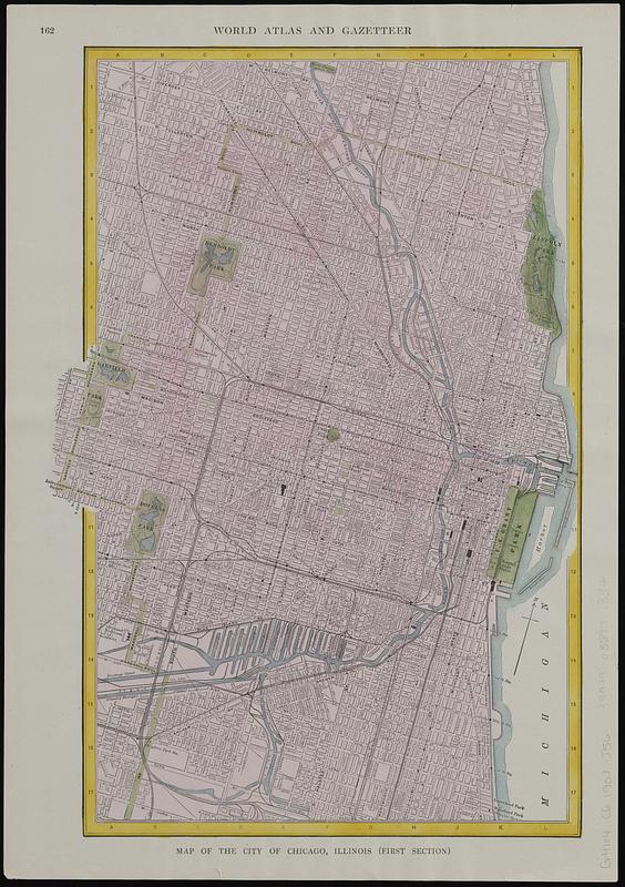 Map of the city of Chicago, Illinois