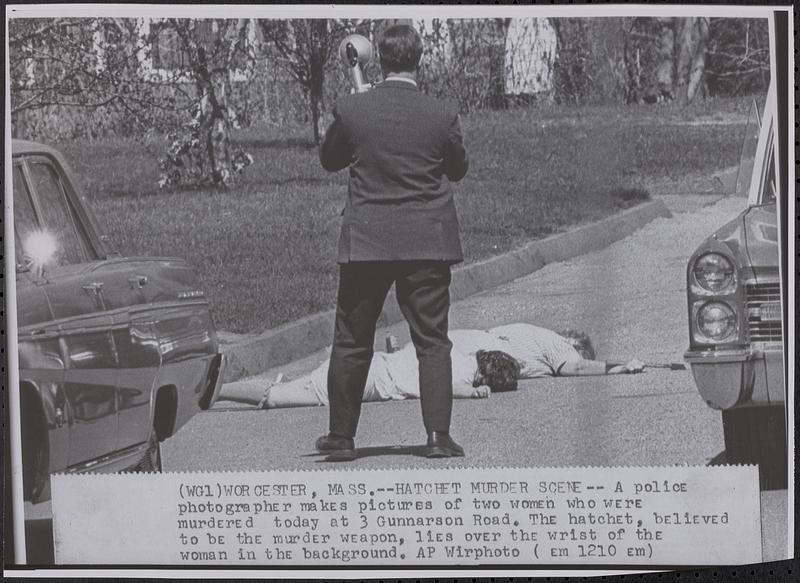 Hatchet murder scene