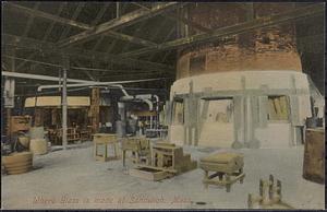 Where glass is made at Sandwich, Mass.