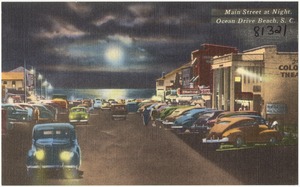Main Street at night, Ocean Drive Beach, S. C.