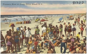 Treasure hunt at Ocean Drive Beach, S. C.