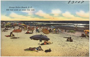 Ocean Drive Beach, S. C., 450 feet wide at mean low tide