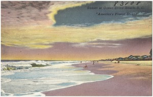 Sunset at Ocean Drive Beach, S. C., "America's finest strand"
