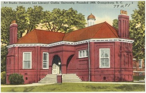 Art Studio (formerly Lee Library) Claflin University, founded 1869, Orangeburg, S. C.