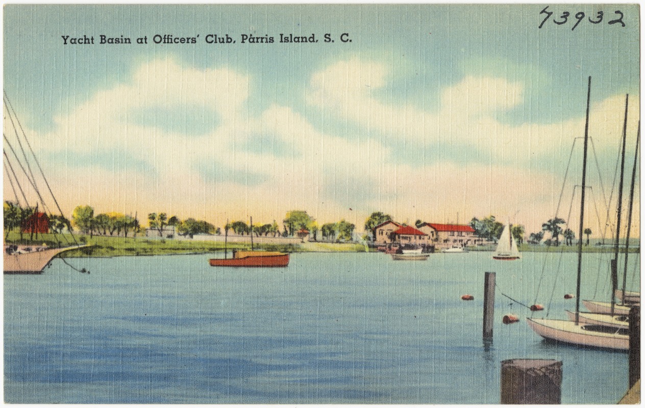 Yacht Basin at Officer's Club, Parris Island, S. C.