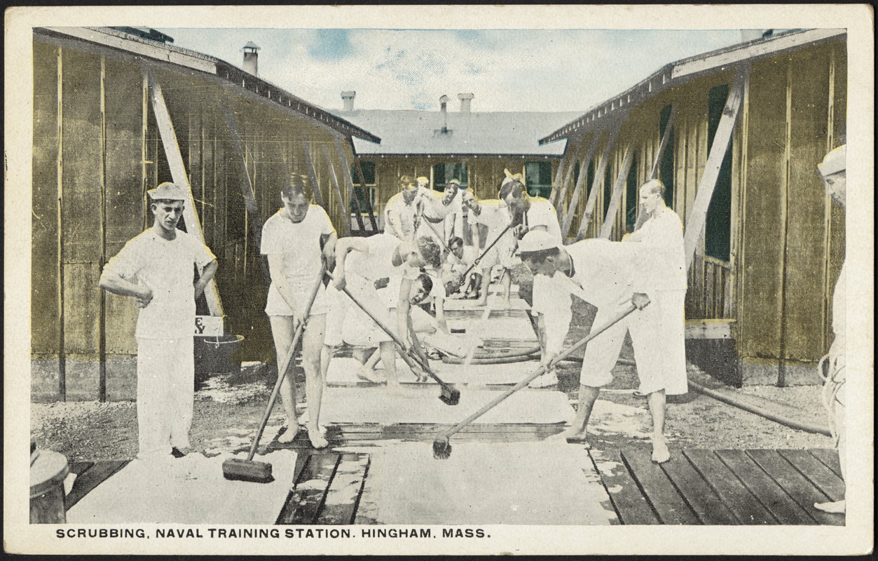 Scrubbing, Naval Training Station, Hingham, Mass.