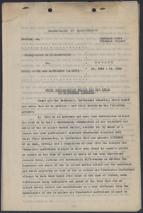 Sacco-Vanzetti Case Records, 1920-1928. Defense Papers. Fifth Supplementary Motion for New Trial of Bartolomeo Vanzetti, April 1923. Box 15, Folder 9, Harvard Law School Library, Historical & Special Collections