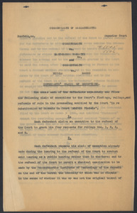 Sacco-Vanzetti Case Records, 1920-1928. Defense Papers. Defendants' Claim of Exceptions, n.d. Box 15, Folder 19, Harvard Law School Library, Historical & Special Collections