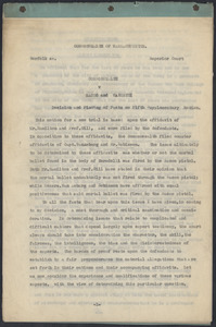 Sacco-Vanzetti Case Records, 1920-1928. Defense Papers. Defense Papers. Decision and Finding of Facts on Fifth Supplementary Motion, October 1, 1924. Box 15, Folder 20, Harvard Law School Library, Historical & Special Collections