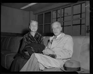 Dr. Paul Dudley White seated with his wife Ina Helen Reid