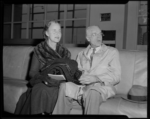 Dr. Paul Dudley White seated with his wife Ina Helen Reid